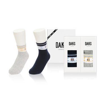 닥스 양말 숙녀 단목 복합아가일 2족세트 DK25490