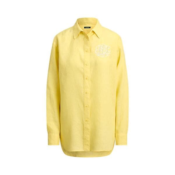 릴렉스핏 아일릿 로고 리넨 셔츠(WMLRSHTS6820559700)