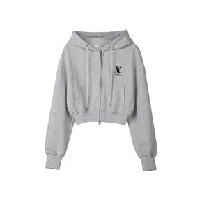 AV LOGO CROP HOOD ZIP-UP - 8  COL