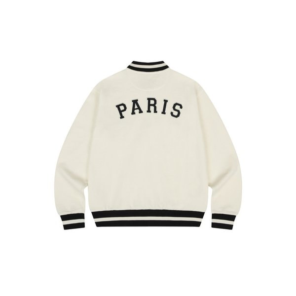 [남녀공용] PARIS 레터링 하프집업 스웻셔츠