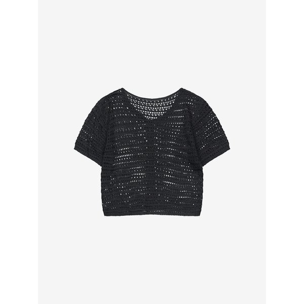 크로셰 V넥 반팔 가디건 (VKCCG2958)