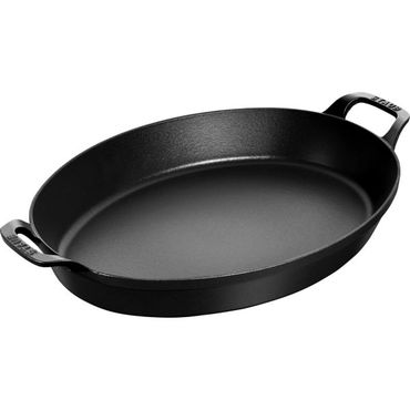  영국 스타우브 냄비 Staub 13003725 Oval Baking Dish Cast Iron Matte 블랙 1683055