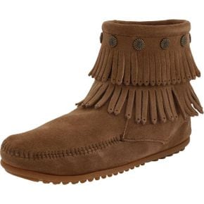 영국 미네통카 부츠 Minnetonka Double Fringe Side Zip Boot Womens Boots 1760407