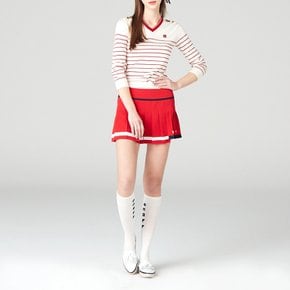 [온오프골프웨어] 여성 스트라이프 긴팔 스웨터 OF2012LA_RED