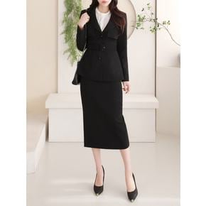 / H라인 롱 스커트 세련된 봄 가을 정장 치마 데일리 오피스룩