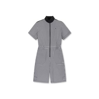 왁 골프 (WWUAA24606BKM)Womens Half sleeve Jumpsuit