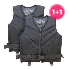 [Q]버팔로 슬림핏 구명조끼 1+1 2P 블랙 성인 어린이 부력보조복