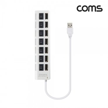 엠지솔루션 BB764 Coms USB2.07포트허브(무전원/개별),보조전원