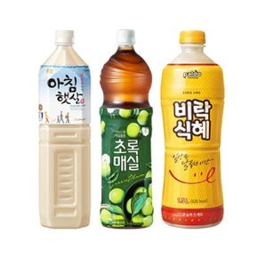 초록매실 1.5L 4페트 + 아침햇살 1.5L 4페트 + 비락식혜 1.5L 4페트 / 총 12페트