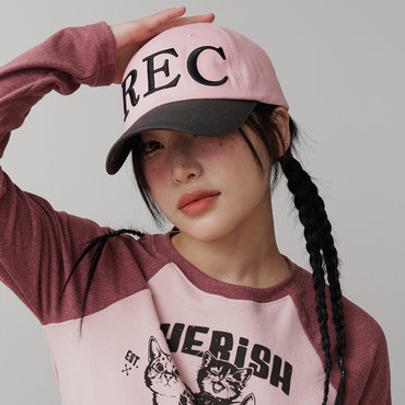 리끌로우 REC BIG LOGO BALLCAP PINK