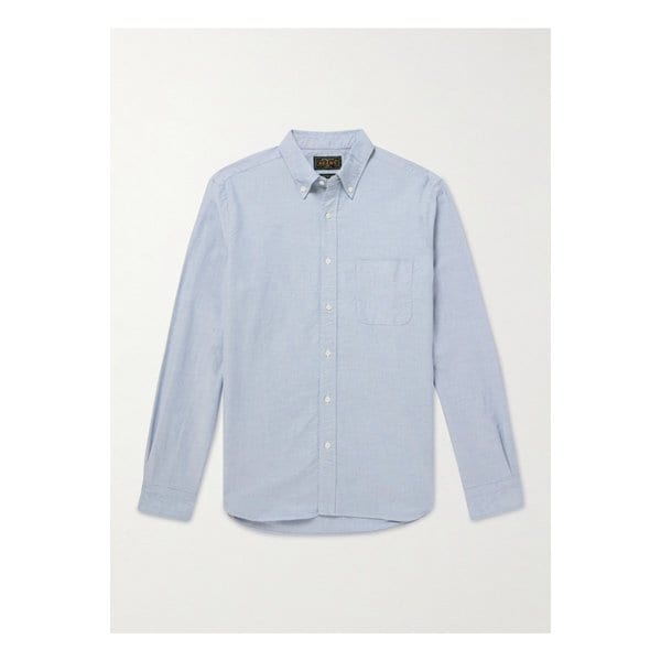 빔스 버튼다운 칼라 코튼 옥스포드 셔츠 블루 1647597340425695