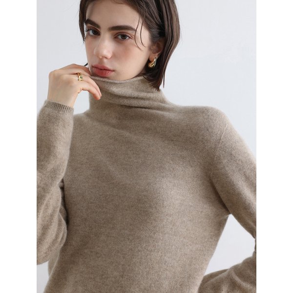 퓨어 캐시미어 100% 하이넥 니트_4colors