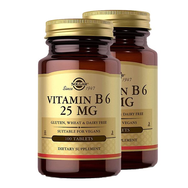 솔가 비타민B6 Solgar Vitamin B6 25mg 100정 2개