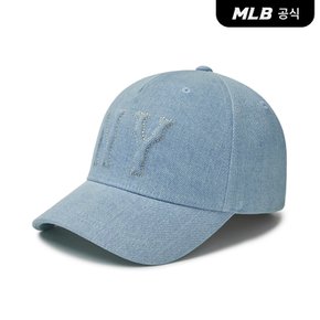 [코리아공식]원포인트 엠보로고 데님 스트럭쳐 볼캡 NY (L.Blue)