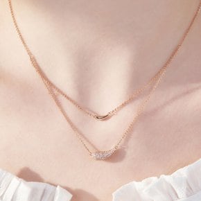 두줄 레이어드 물방울 목걸이 ELBRNN232