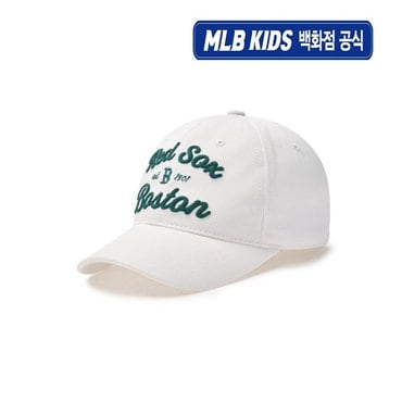 MLB키즈 (백화점공식)25N 바시티 레터 흘림 체인 로고 볼캡 보스턴 레드삭스   7ACPV025N-43IVS
