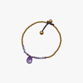 원석 포인트 팔찌 Bracelet 보라 0003