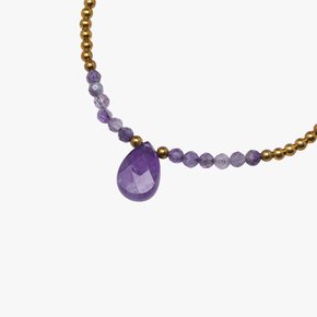원석 포인트 팔찌 Bracelet 보라 0003