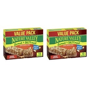 [해외직구]네이처밸리 스윗 솔티 넛 그래놀라바 35g 12입 2팩/ Nature Valley Sweet Salty Nut Cashew 14.8oz