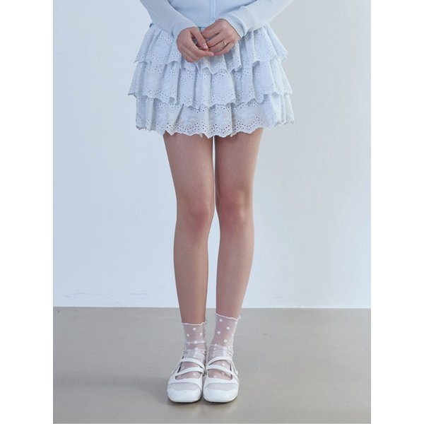 Tripple Lace Cancan Mini Skirt_2color