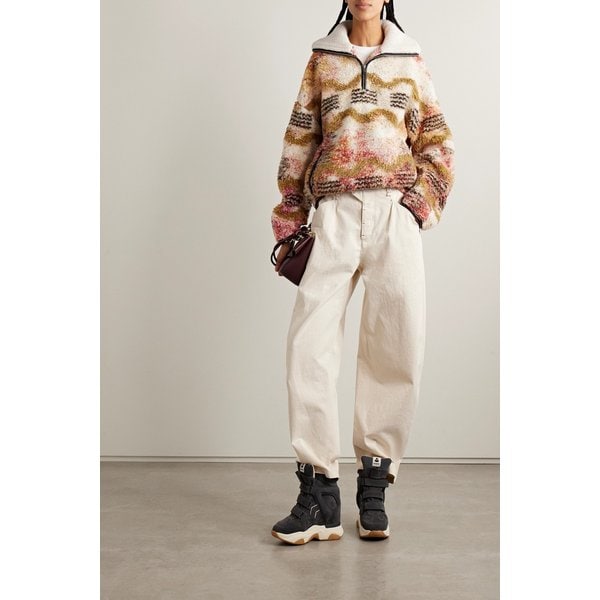 에뜨왈 마너 프린트 플리스 하프 집업 스웨트셔츠 46376663162989570