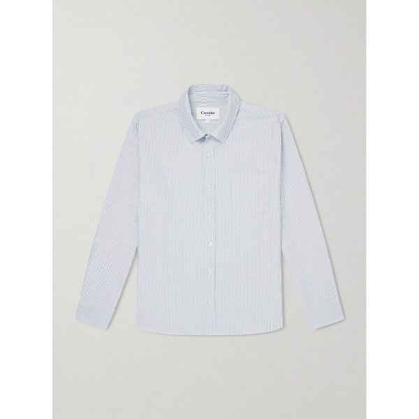 코리더 버튼다운 칼라 스트라이프 코튼 옥스포드 셔츠 46376663163008698