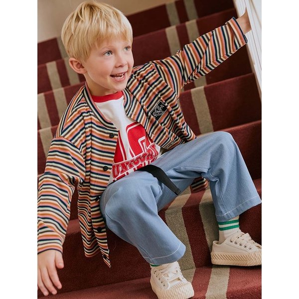 23SPR NUCL PIT-A-PAT STRIPE CARDIGAN