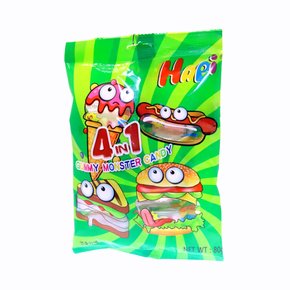 캔디 젤리 햄버거모양 젤리 구미몬스터 80g(10gx10입)