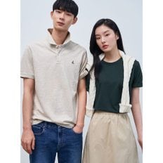 *20%적립*[Essential] 남녀공용 수피마 코튼 피케 티셔츠  베이지 (BC4242E01A)