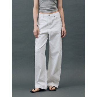 률앤와이 DENIM LOOSE WIDE PANTS WHITE R5