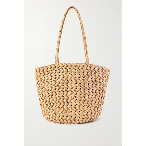 에스텔 가죽 트리밍 라피아 토트백 46376663163001960