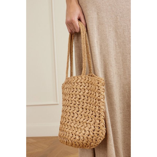 에스텔 가죽 트리밍 라피아 토트백 46376663163001960