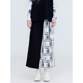 Pleats Wrap Skirt_Print