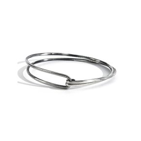 SEWN SWEN SILVER SLIM LINE LINK BANGLE