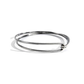 SEWN SWEN SILVER SLIM LINE LINK BANGLE