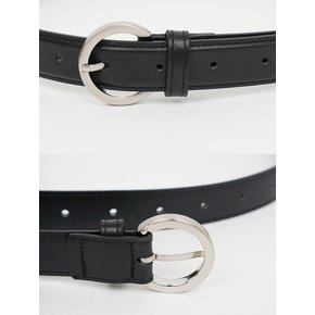 CLEVEN SQUARE BUCKLE ITALIAN COW LEATHER BELT (3 COLOR)