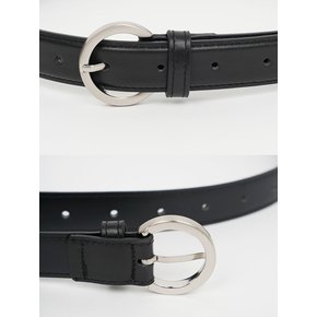 SQUARE BUCKLE ITALIAN COW LEATHER BELT (3 COLOR)