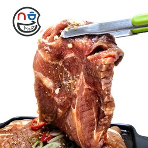  뼈 없는 수제 양념 돼지왕구이 1.4kg (4대) 돼지갈비