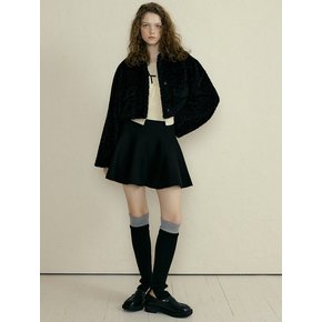 164 eco fur jacket (black)