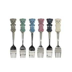 파스텔 아크릴 신곰 포크 1P / 어린이수저