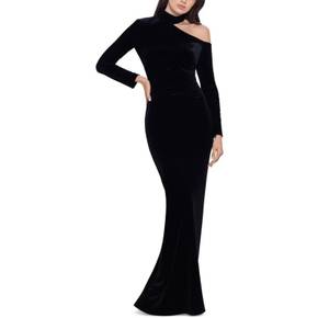 4448736 Xscape Womens Velvet Maxi Evening Dress