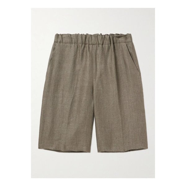 피아첸차 1733 테이퍼드 리넨 트윌 버뮤다 쇼츠 1647597330960308