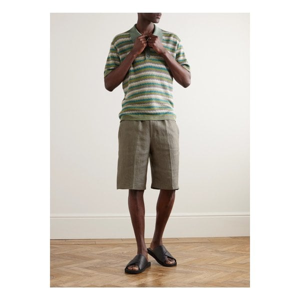 피아첸차 1733 테이퍼드 리넨 트윌 버뮤다 쇼츠 1647597330960308