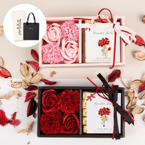 [니지쥬얼리]1+1 비누꽃 용돈박스_브로치포함