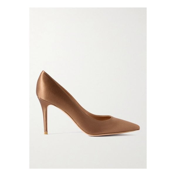 지안비토 새틴 펌프스 85mm 브라운 46376663162838956