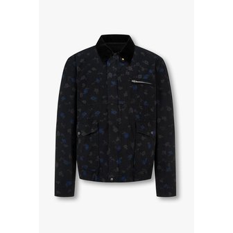 사카이 남성 오버다이드 플로럴 프린트 블루종(블랙) 6426101141000