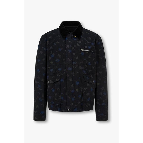 남성 오버다이드 플로럴 프린트 블루종(블랙) 6426101141000