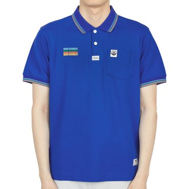 혼가먼트 [골프] 쓰리 스트라이크 HCM 2A AP02 BLUE 남자 골프 폴로 반팔티셔츠
