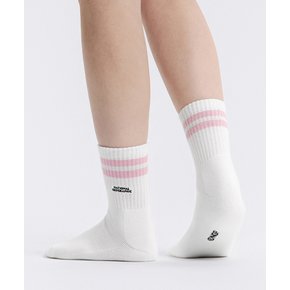 N265ASO040 스트라이프 미들 삭스 PINK 운동양말 N265ASO040022...