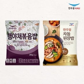 한우물 혼합밥세트 (햄야채볶음밥 210g + 차돌된장밥 210g) x각2개씩